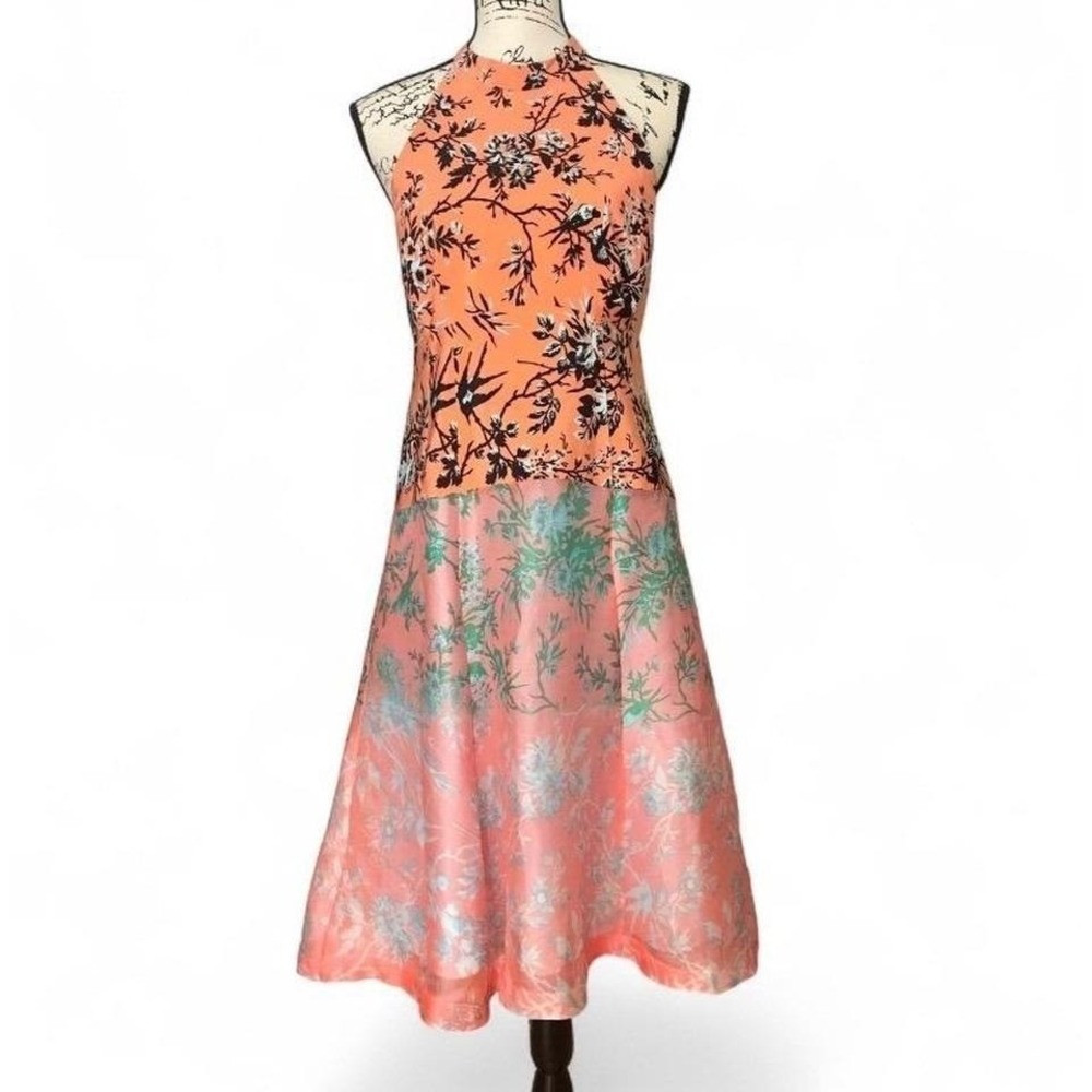 Nanette Lepore Floral Orange SlevevelessParty Cocktail‎